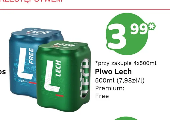 Piwo bezalkoholowe Lech Free promocja w Limonka