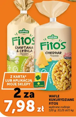 Wafle kukurydziane KUPIEC Fitos cheddar promocja w Groszek