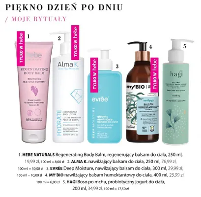 Balsam nawilżający do ciała promocja w Hebe