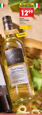 Wino białe wytrawne Uvam Pinot Grigio promocja w Biedronka