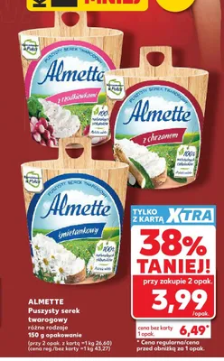 Serek twarogowy puszysty Almette z rzodkiewkami promocja w Kaufland