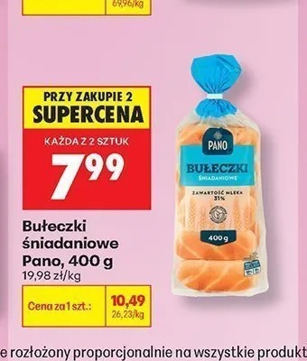 Bułeczki śniadaniowe Pano promocja w Biedronka