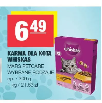 Karma dla kota Whiskas promocja w SPAR