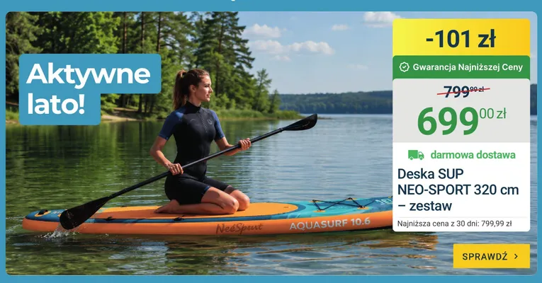 Deska SUP Neo-Sport 320 cm promocja w ERLI