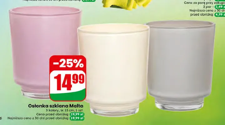 Osłonka szklana Malta promocja w Dino