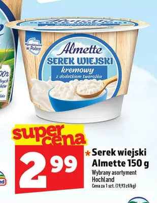 Serek wiejski kremowy Almette promocja w TOPAZ