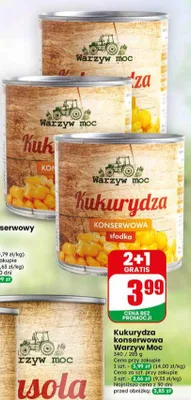 Kukurydza konserwowa słodka Warzyw Moc promocja w Dino