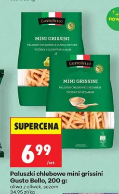Paluszki chlebowe mini grissini Gusto Bello z oliwą z oliwek promocja w Biedronka