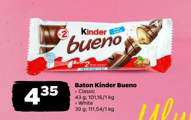 Baton Kinder Bueno Classic promocja w Netto