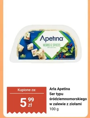 Ser typu śródziemnomorskiego w zalewie z ziołami promocja w Dino