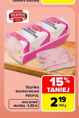 Szynka konserwowa Pekpol promocja w Carrefour Market