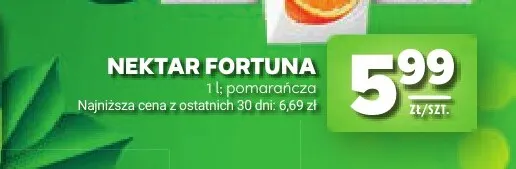 Nektar Fortuna pomarańcza promocja w Stokrotka