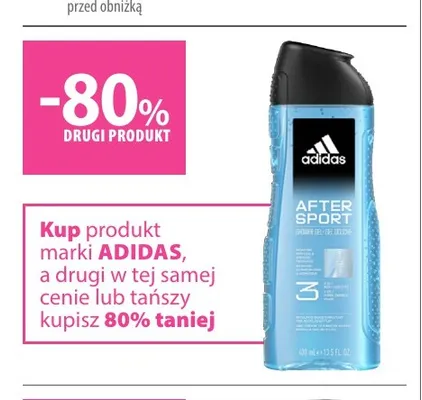 Żel pod prysznic męski After Sport Adidas promocja w Hebe