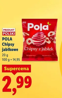 Chipsy jabłkowe 20 g promocja w Lidl