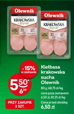 Kiełbasa krakowska sucha pieczona Nowak promocja w Żabka