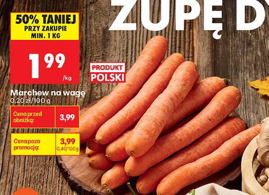 Marchew na wagę promocja w Biedronka