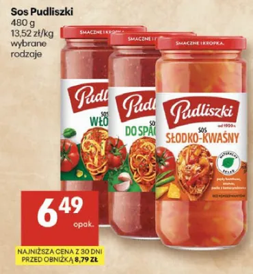 Sos włoski Pudliszki promocja w Delikatesy Centrum