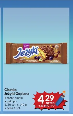 Ciastka Jeżyki Classic Goplana promocja w Makro
