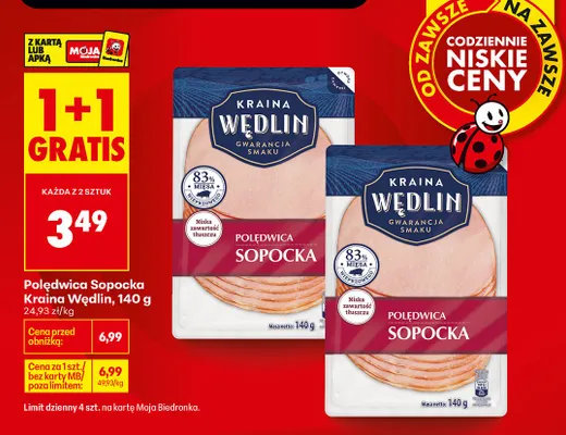 Polędwica Sopocka Kraina Wędlin promocja w Biedronka
