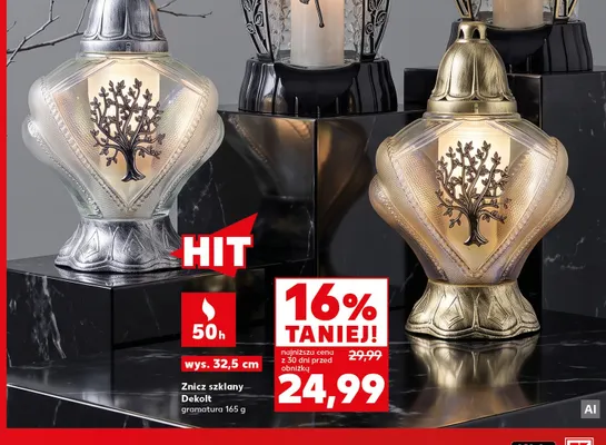 Znicz szklany Dekolt promocja w Kaufland