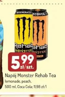 Napój Monster Rehab Tea peach promocja w Avita