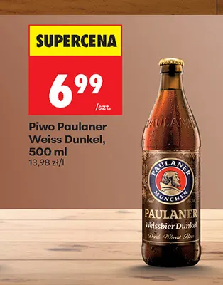 Piwo Paulaner Weiss Dunkel promocja w Biedronka