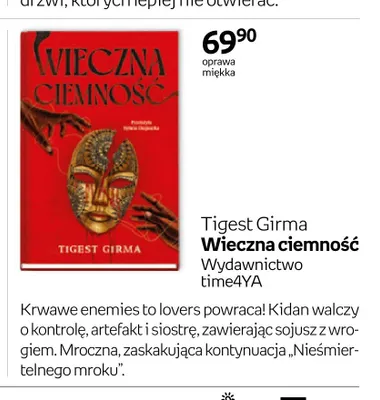 Książka Wieczna ciemność Tigest Girma promocja w Empik