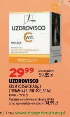 Krem rozświetlający z witaminą C Pre-Age Uzdrovisco promocja w Drogerie Natura