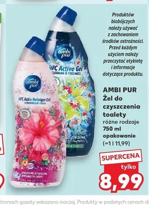 Żel do czyszczenia toalety Ambi Pur Ocean & Mist promocja w Kaufland