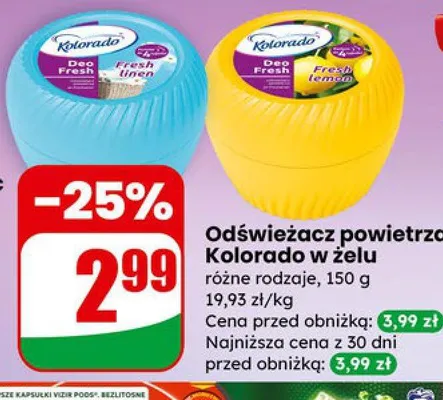 Odświeżacz powietrza w żelu, różne rodzaje promocja w Dino