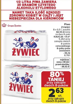 Piwo Premium promocja w Carrefour Market