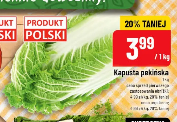 Kapusta pekińska polska promocja w POLOmarket