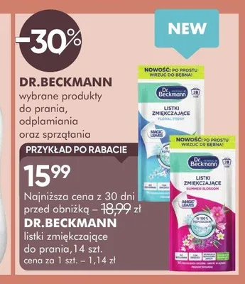 Listki zmiękczające do prania Dr. Beckmann Summer Blossom promocja w Super-Pharm