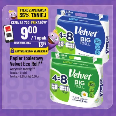 Papier toaletowy Velvet Eco Roll promocja w POLOmarket
