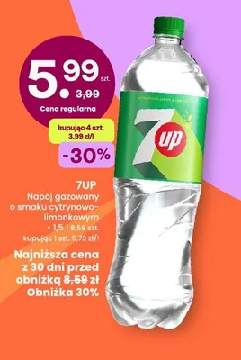 Napój gazowany o smaku cytrynowo-limonkowym 7UP promocja w Frisco