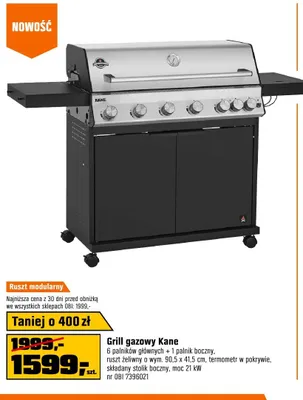Grill gazowy Kane promocja w OBI