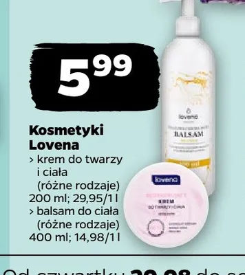 Krem do twarzy i ciała Lovena promocja w Netto
