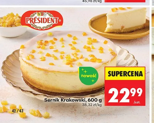 Sernik Krakowski Président promocja w Biedronka