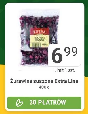 Żurawina suszona promocja w Stokrotka
