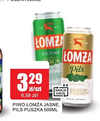 Piwo Łomża Pils promocja w Bingo