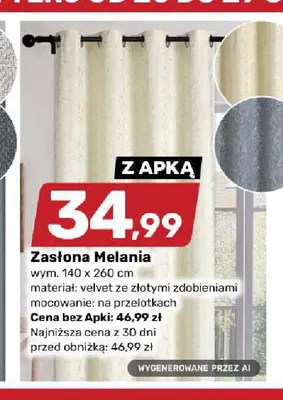 Zasłona Melania promocja w Bricomarche