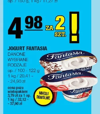 Jogurt Fantasia Danone promocja w SPAR