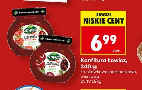 Konfitura truskawkowa Łowicz promocja w Biedronka