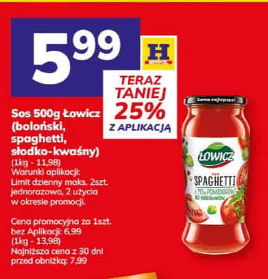 Sos boloński Łowicz promocja w Hitpol