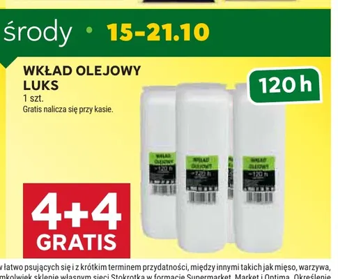 Wkład olejowy Luks promocja w Stokrotka