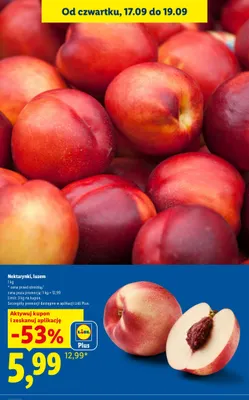 Nektarynki promocja w Lidl