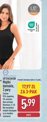 Majtki damskie 3-pak UP2FASHION promocja w Aldi