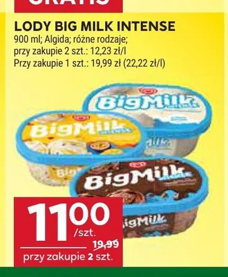 Lody Big Milk Intense promocja w Stokrotka
