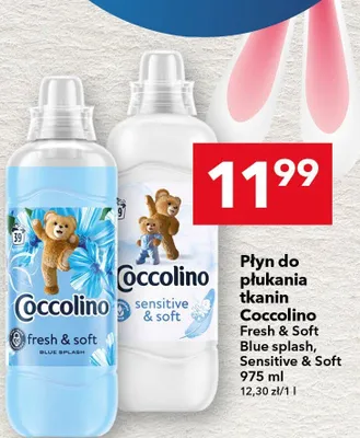 Płyn do płukania tkanin Coccolino Fresh & Soft Blue splash promocja w LEWIATAN