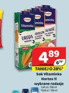 Sok Hortex Vitaminka Uroda Marchew promocja w Delfin